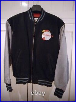 Walt Disney World Epcot Varsity Jacket Suede Leather Year 2000 Small VGC