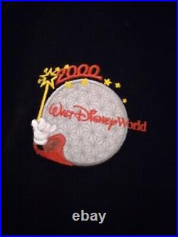 Walt Disney World Epcot Varsity Jacket Suede Leather Year 2000 Small VGC