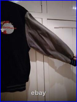 Walt Disney World Epcot Varsity Jacket Suede Leather Year 2000 Small VGC