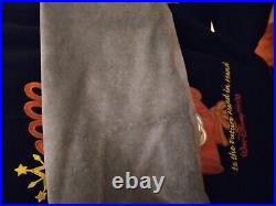 Walt Disney World Epcot Varsity Jacket Suede Leather Year 2000 Small VGC