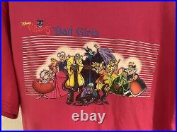 Walt Disney World Exclusive RARE 90s vintage Disney Villains BAD GIRLS T-shirt