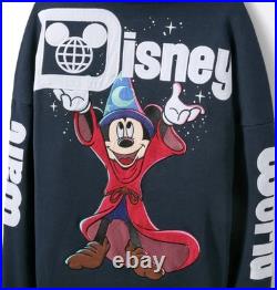 Walt Disney World Fantasia Sorcerer Mickey Mouse Zip Front Hoodie Size XL NEW