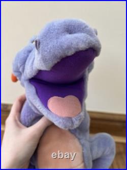 Walt Disney World Figment Purple Dragon LARGE Hand Puppet Full Body Plush Teddy