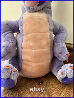Walt Disney World Figment Purple Dragon LARGE Hand Puppet Full Body Plush Teddy