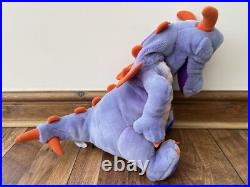 Walt Disney World Figment Purple Dragon LARGE Hand Puppet Full Body Plush Teddy