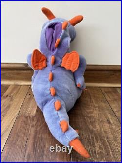 Walt Disney World Figment Purple Dragon LARGE Hand Puppet Full Body Plush Teddy
