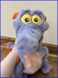 Walt Disney World Figment Purple Dragon LARGE Hand Puppet Full Body Plush Teddy