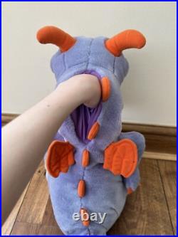 Walt Disney World Figment Purple Dragon LARGE Hand Puppet Full Body Plush Teddy