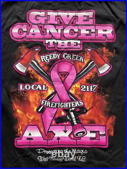 Walt Disney World Fire Department Reedy Creek Cancer Tshirt RARE