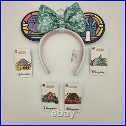 Walt Disney World Four-Park Icons with Pins Set Minnie Ears Headband New 2026