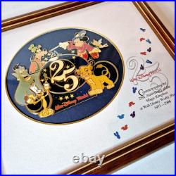 Walt Disney World Framed Commemorative 25th Anniversary Logo Framed Pin Set Walt Disney World Framed Commemorative 25th Anniversary Logo Framed Pin Set