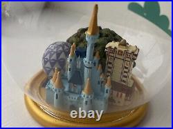 Walt Disney World Globe Glass 4 Parks in 1 Cinderella Castle Christmas Ornament