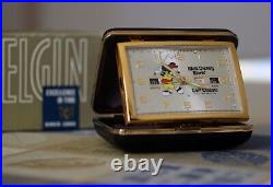 Walt Disney World Golf Classic Travel Clock 1973 Mickey Mouse Elgin PGA Tour