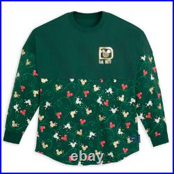 Walt Disney World Green Spirit Jersey Sweatshirt with Mickey Mouse Head- XL