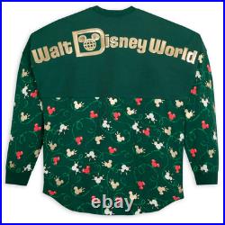 Walt Disney World Green Spirit Jersey Sweatshirt with Mickey Mouse Head- XL