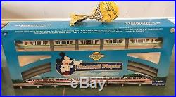 Walt Disney World Green Stripe Monorail Playset 6 Characters Lights And Sounds