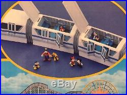 Walt Disney World Green Stripe Monorail Playset 6 Characters Lights And Sounds