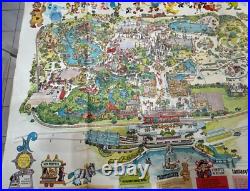 Walt Disney World Guide Map Vintage Magic Kingdom 1979 Large 31x38 Poster