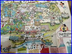 Walt Disney World Guide Map Vintage Magic Kingdom 1979 Large 31x38 Poster
