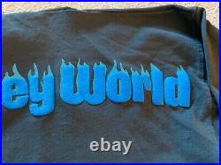 Walt Disney World HADES Spirit Jersey, Small, NWT, Villains, Blue Flames, Grey