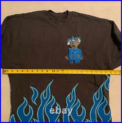 Walt Disney World Hades Flames Spirit Jersey Adult Small Gray Blue Long Sleeve