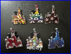 Walt Disney World Hidden Disney Mickey Castle Set Chaser 6 Pins 2025 Wave B WDW