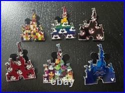 Walt Disney World Hidden Disney Mickey Castle Set Chaser 6 Pins 2025 Wave B WDW
