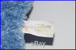 Walt Disney World Hidden Mickey Blue Bear Plush Pre Duffy RARE USED