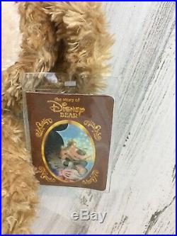 Walt Disney World Hidden Mickey Pre-Duffy Bear 16 Plush Creme Brown Booklet NWT