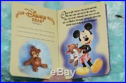 Walt Disney World Hidden Mickey Pre-Duffy Bear 16 Plush Mint Green WithStorybook