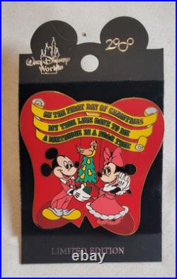 Walt Disney World Holiday 2000 12 Days of Christmas Complete Limited Pin Set