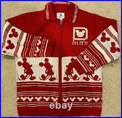 Walt Disney World Holiday Spirit Jersey Cardigan Sweater Christmas Medium NWT