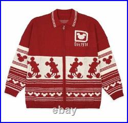 Walt Disney World Holiday Spirit Jersey Cardigan Sweater For Adults Large NWT