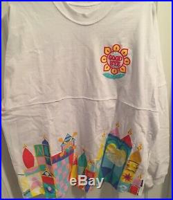 Walt Disney World Its A Small World Adult Spirit Jersey Size L-Rare Sold Out NWT