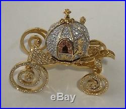 Walt Disney World Jeweled Cinderella Coach Miniature by Arribas 900 Swarovskii