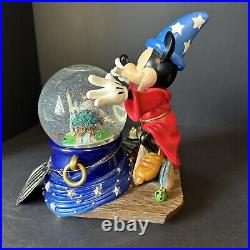 Walt Disney World Large Snow Globe Mickey Fantasia The Sorcerers Apprentice