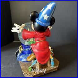 Walt Disney World Large Snow Globe Mickey Fantasia The Sorcerers Apprentice