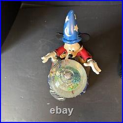 Walt Disney World Large Snow Globe Mickey Fantasia The Sorcerers Apprentice