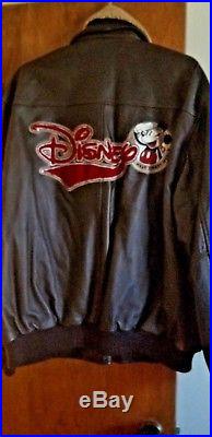 Walt Disney World Leather Bomber Jacket XL unisex, MINT, NEW