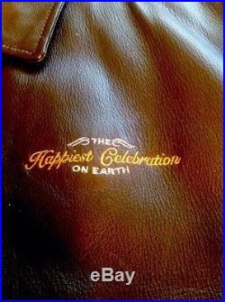 Walt Disney World Leather Jacket XXL Happiest Celebration On Earth 2XL Withpatches