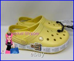 Walt Disney World Logo Retro Yellow Crocs UK M3/W4 Walt Disney World Logo Retro Yellow Crocs UK M3/W4