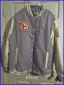 Walt Disney World Logo Varsity Jacket Women Lavender Stoney Clover 2XL In Hand