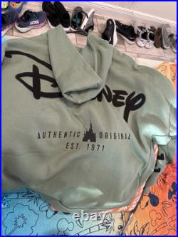 Walt Disney World Logo Zip Hoodie SpellOut Sprit Jersey sweatshirt Green XL Walt Disney World Logo Zip Hoodie SpellOut Sprit Jersey sweatshirt Green XL