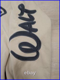Walt Disney World Logo Zip-Up Hoodie Authentic Original Adult L Tan Likenew