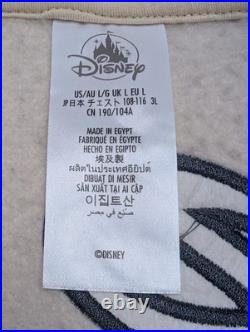 Walt Disney World Logo Zip-Up Hoodie Authentic Original Adult L Tan Likenew