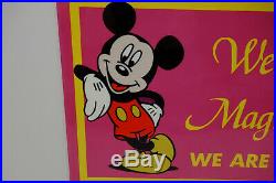 Walt Disney World MAGIC KINGDOM PINK PARKING POLE RETAIN TICKETS STEEL SIGN