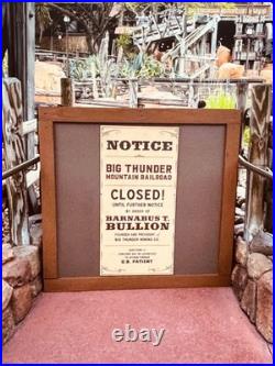 Walt Disney World Magic Kingdom, Big Thunder Mountain Railroad prop sign