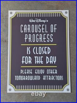 Walt Disney World Magic Kingdom Carousel of Progress Sign Prop