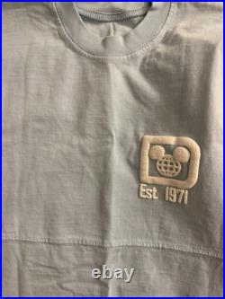 Walt Disney World Magic Kingdom Spirit Jersey Shirt Blue Adult Size L NEW