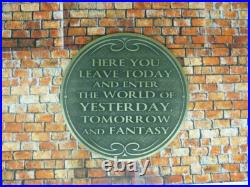 Walt Disney World Magic Kingdom entranceway plaque Brass